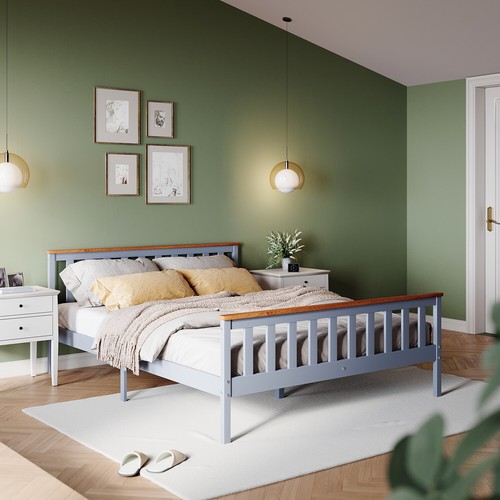 Solid wooden bed - bed, frame