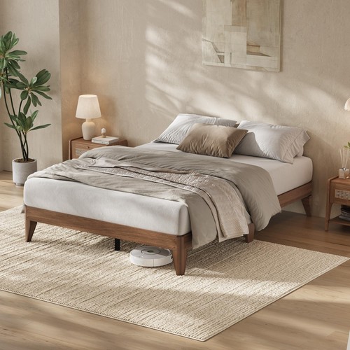 4ft 6in double solid - solid, wooden