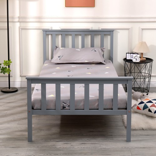 Single bed pine frame 3ft - pine, grey