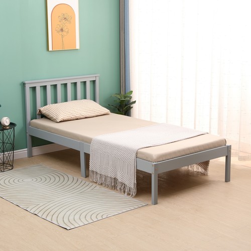 Single bed pine - frame, grey