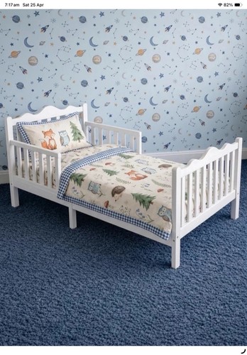 Wooden classic toddler bed - wooden,
