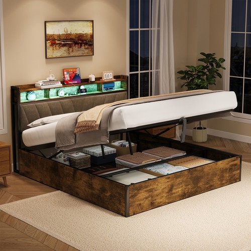 Wooden ottoman bed frame - bed,