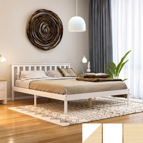 Wooden bed frame - bed, pine