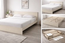 King Size Bed Frame Cream