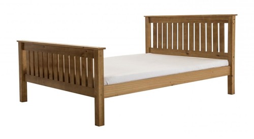 Wooden pine bed slatted - bed,