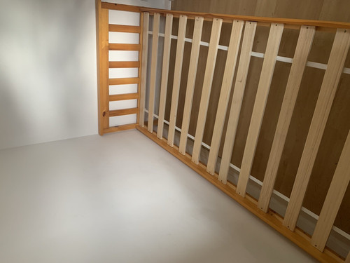 Single wooden slatted bed - single,