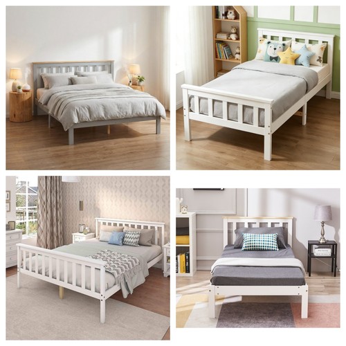 Solid wooden bed - wooden, frame