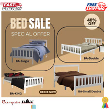 Pine White Bedframe Wooden