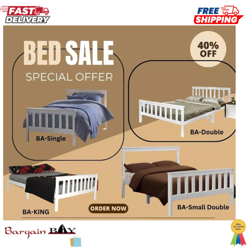 Solid 3ft 4ft wooden bed - 3ft,